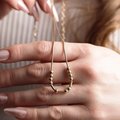 Personalized Morse Code Necklace 18k Gold