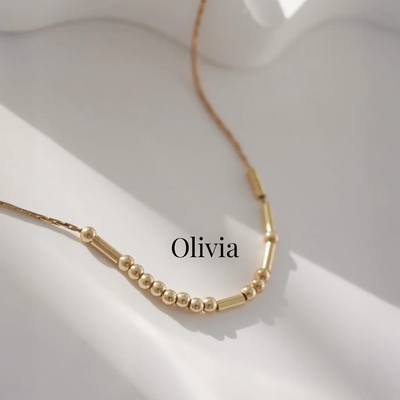 Personalized Morse Code Necklace 18k Gold