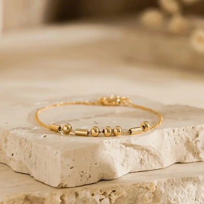 Morse Code Bracelet 18k Gold